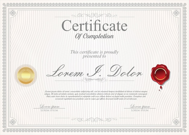 Certificate template