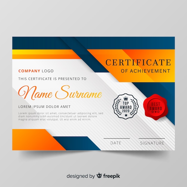 Certificate template