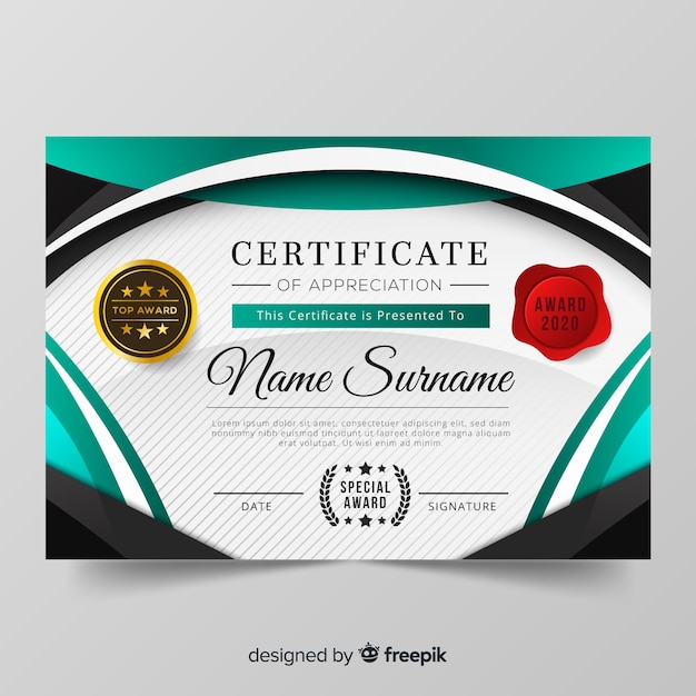 Certificate template