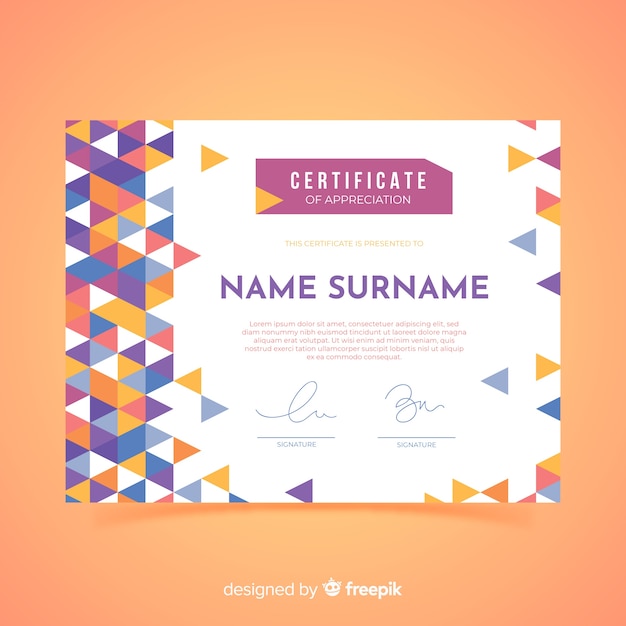 Certificate template