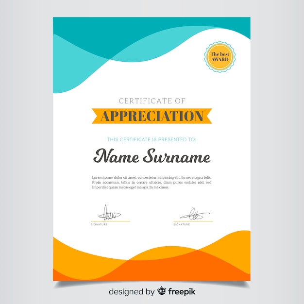 Certificate template