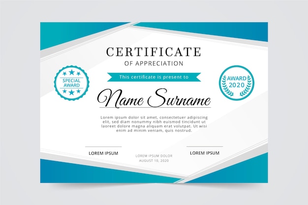 Certificate template