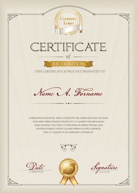 Certificate template