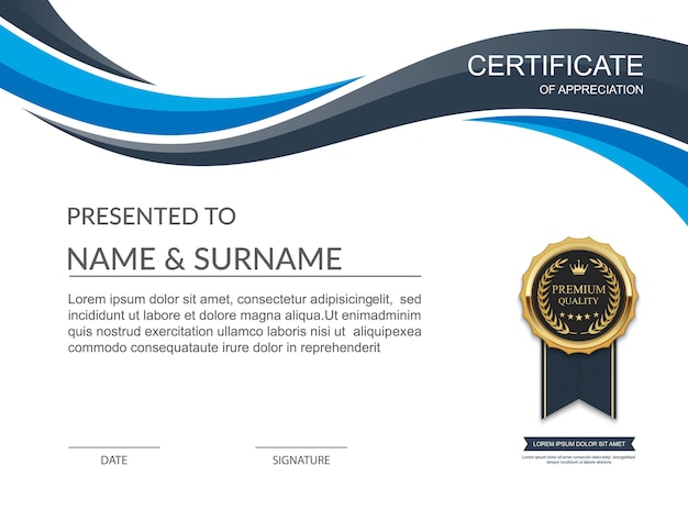 Certificate template