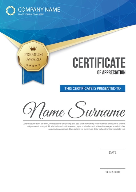 Certificate template