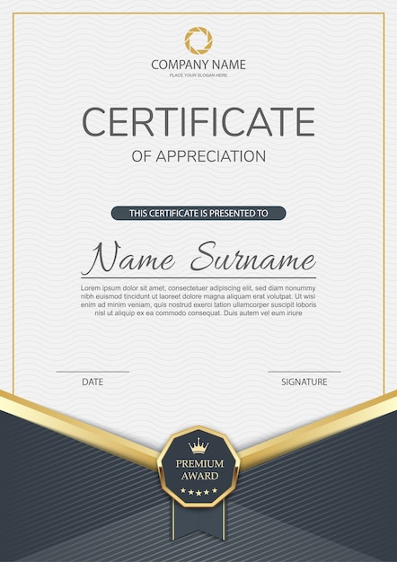 Certificate template