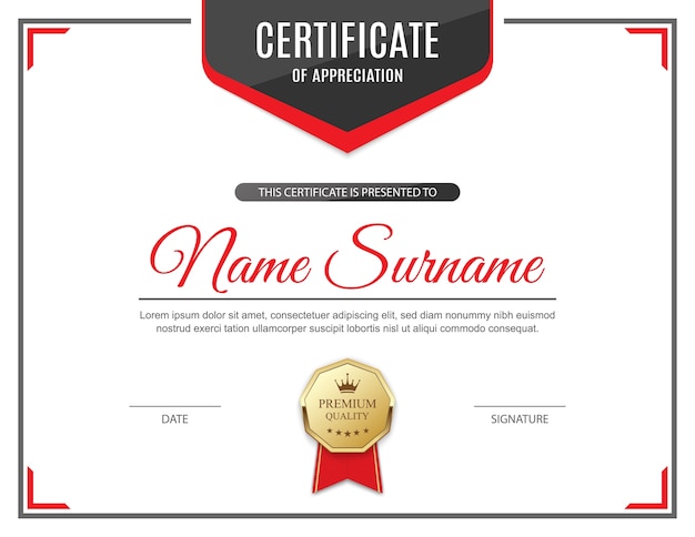 Certificate template