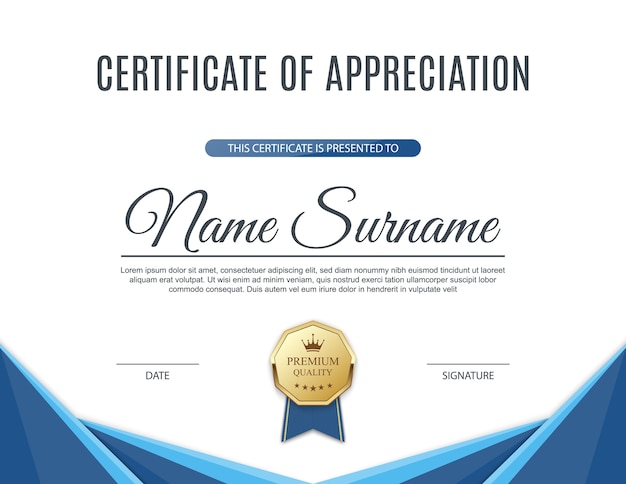 Certificate template