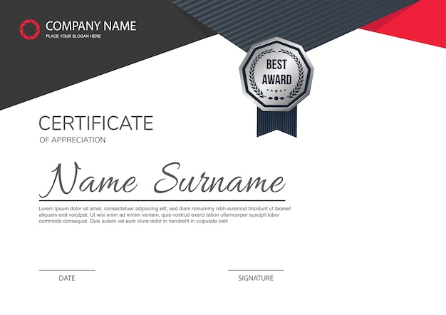 Certificate template