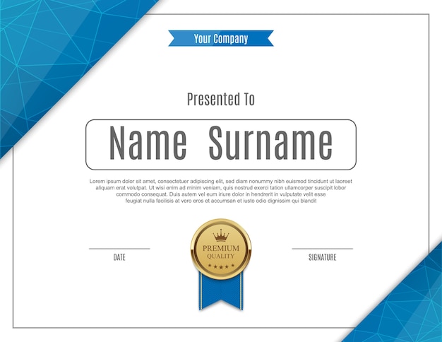 Certificate template