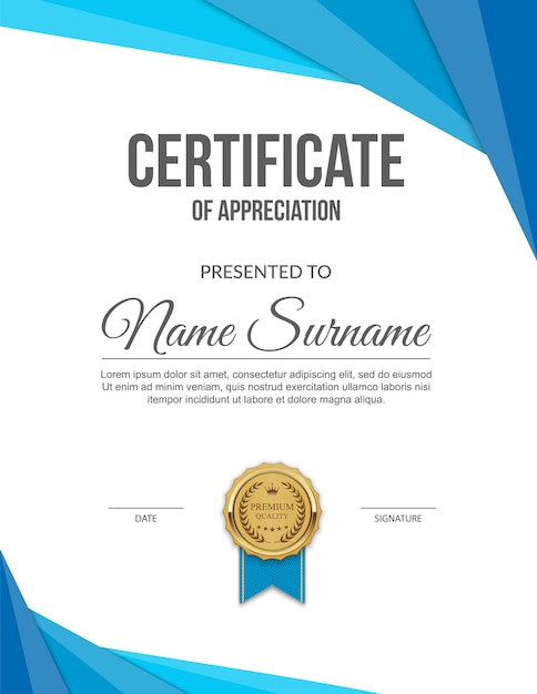 Certificate template