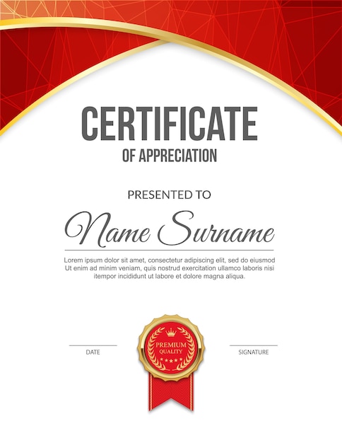 Certificate template