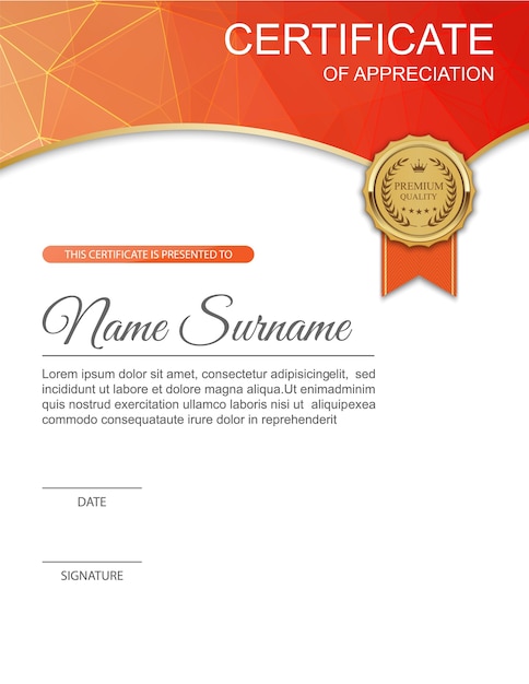 Certificate template