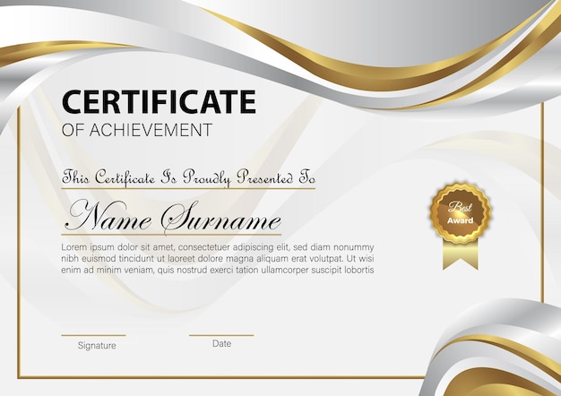 certificate template