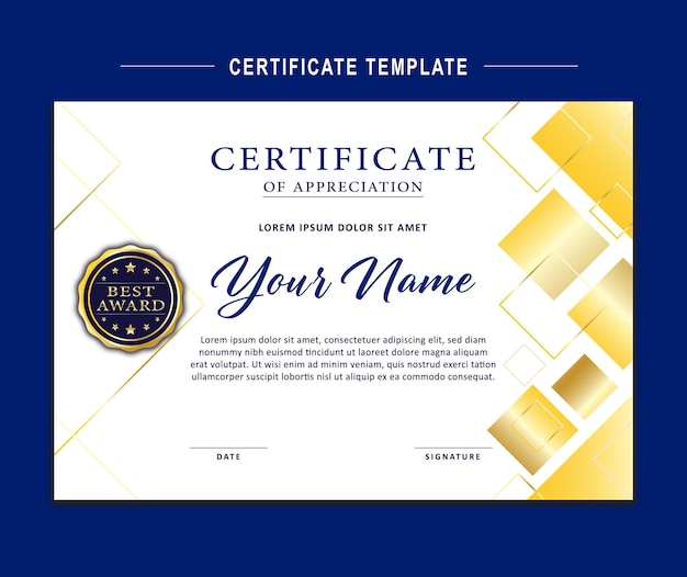 Certificate template