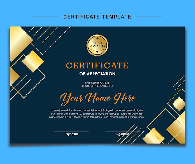 Certificate template