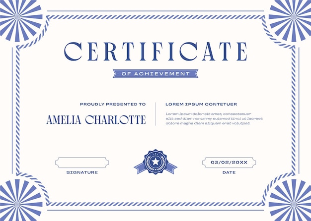 Certificate template