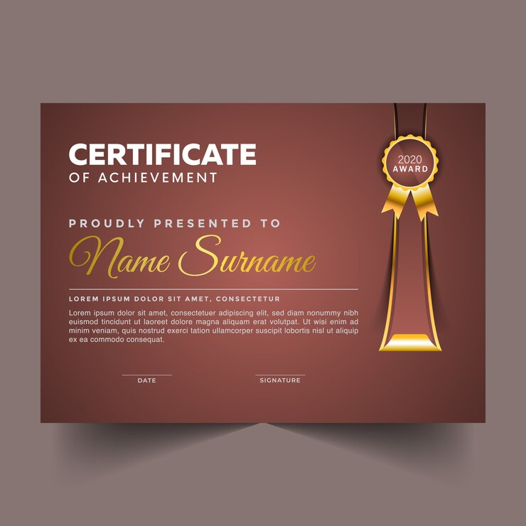   certificate  template