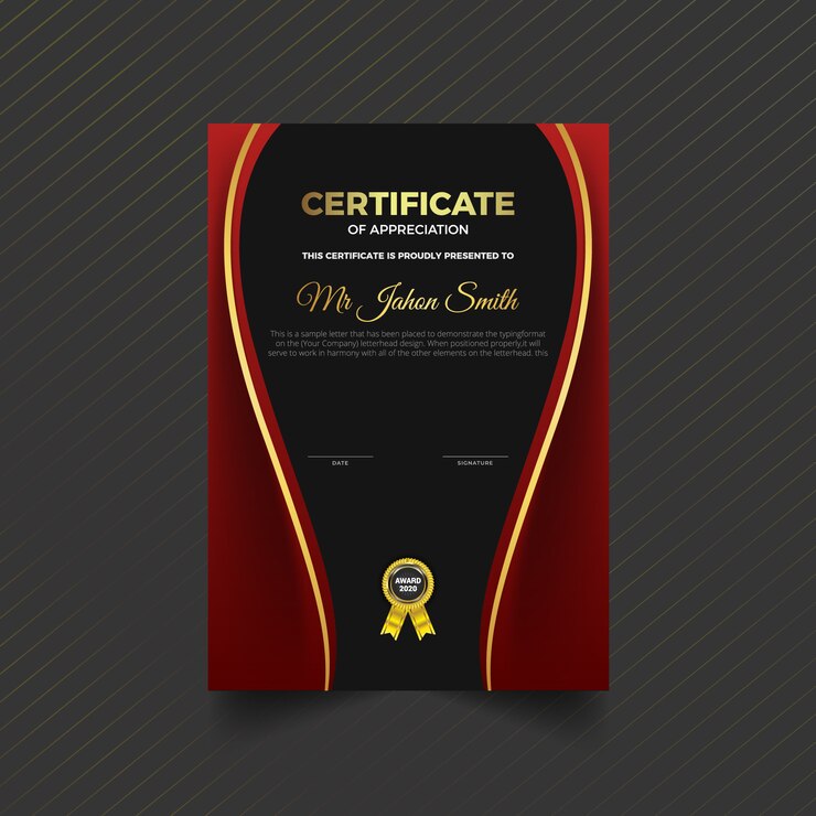 Certificate template