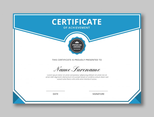 Certificate template