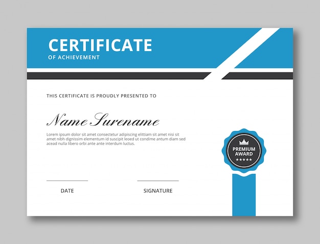 Certificate template