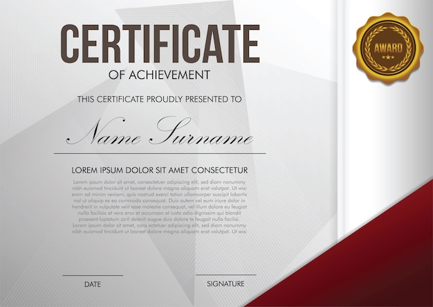 Certificate template 