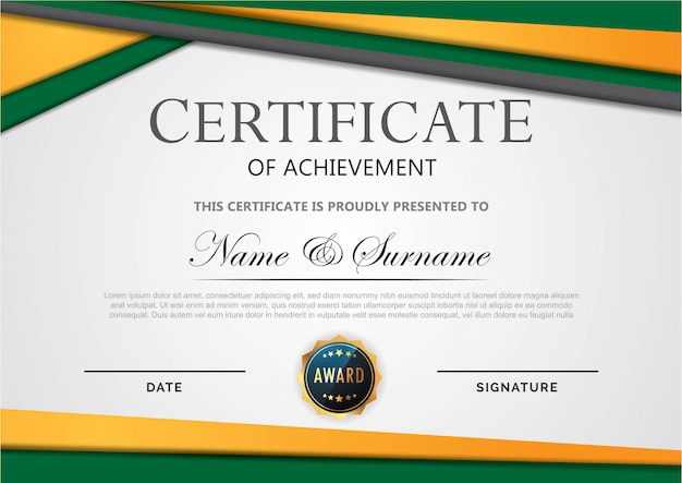 Certificate template