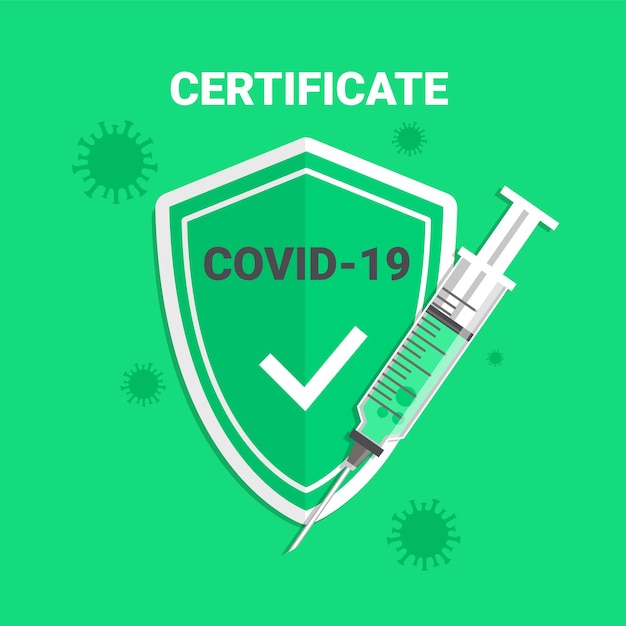 Vector certificate of vaccination.