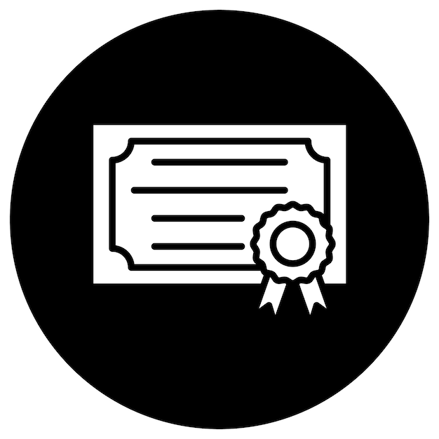 証明書のベクトルアイコンデザインイラスト