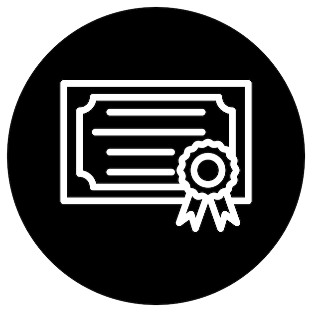 証明書のベクトルアイコンデザインイラスト