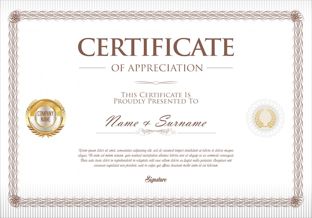 Vector certificate