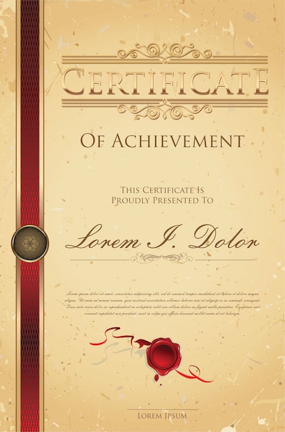 Vector certificate