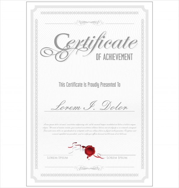 Vector certificate