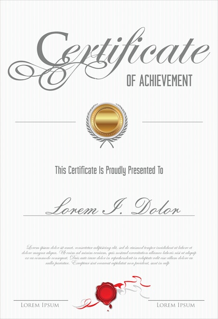 Vector certificate