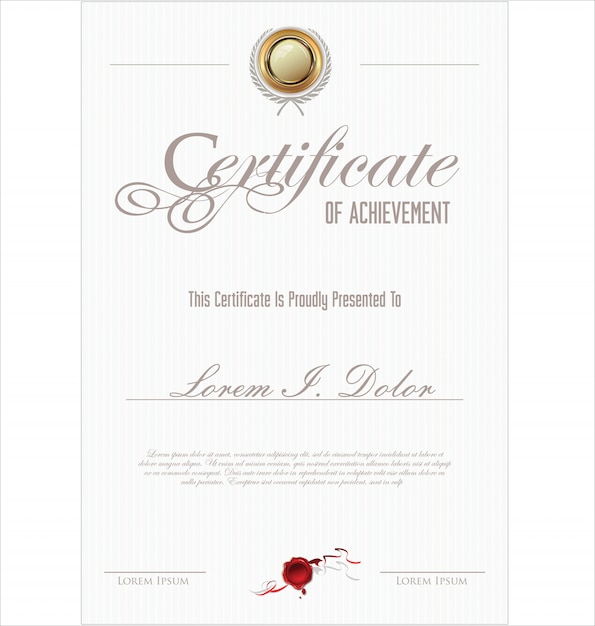 Vector certificate