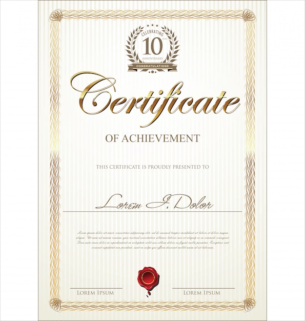  certificate