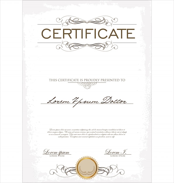 Vector certificate