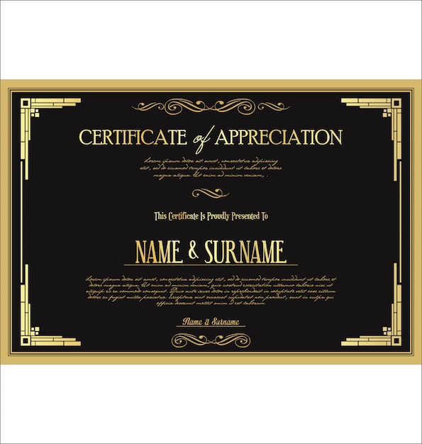 Vector certificate