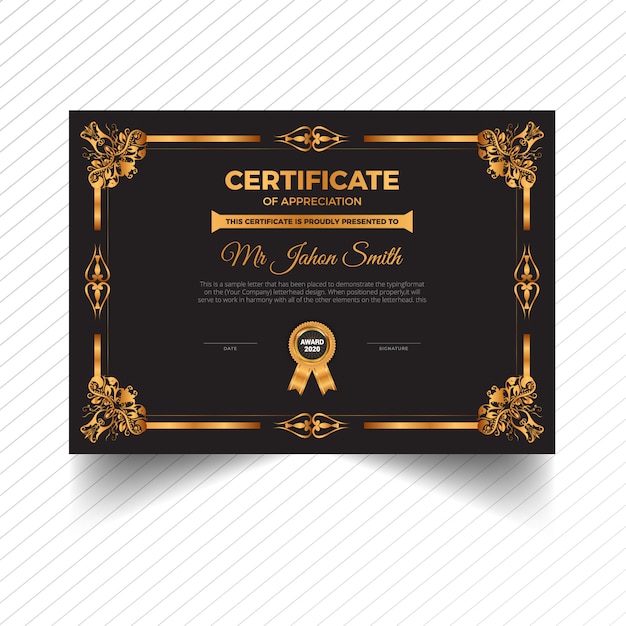 The certificate