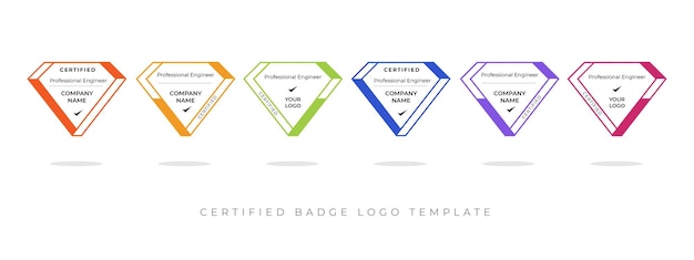 ひし形の企業トレーニングのための認定バッジ