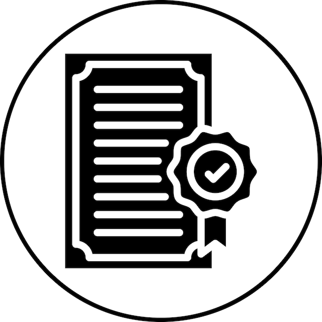 Векторное изображение значка сертификации может использоваться для соблюдения и регулирования