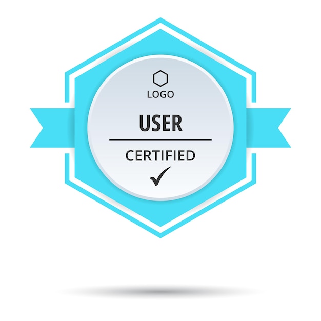 Certified badge logo design for company training badge certificates to determine based on criteria