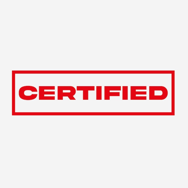 Certified Red Stamp vector illustration