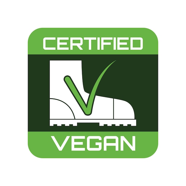 Certified vegan product cruelty free logo vector illustration