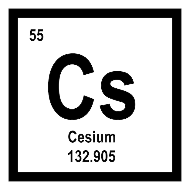 cesium pictogram vector illustratie symbool ontwerp