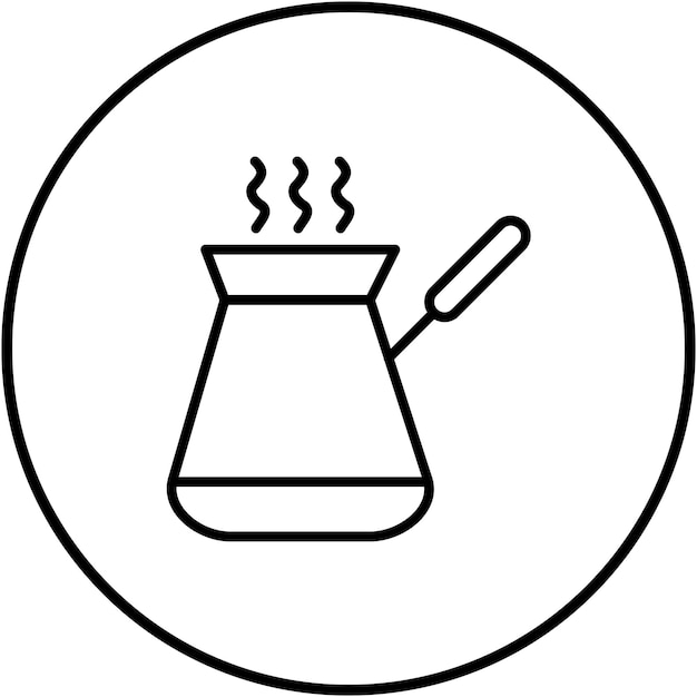 Cezve vector icon Can be used for Coffee Shop iconset