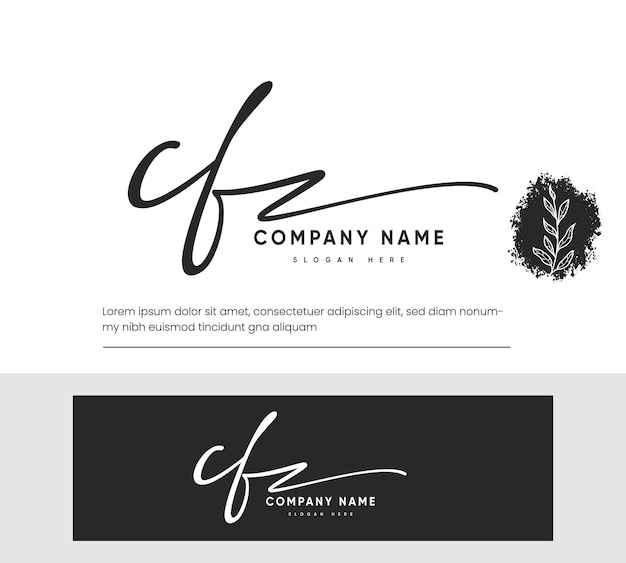 cf c f initial letter handwriting and signature logo Beauty vector initial logo Fashion boutique