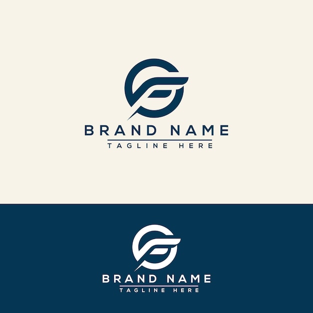 CF Logo Design Template Vector Graphic Branding Element.