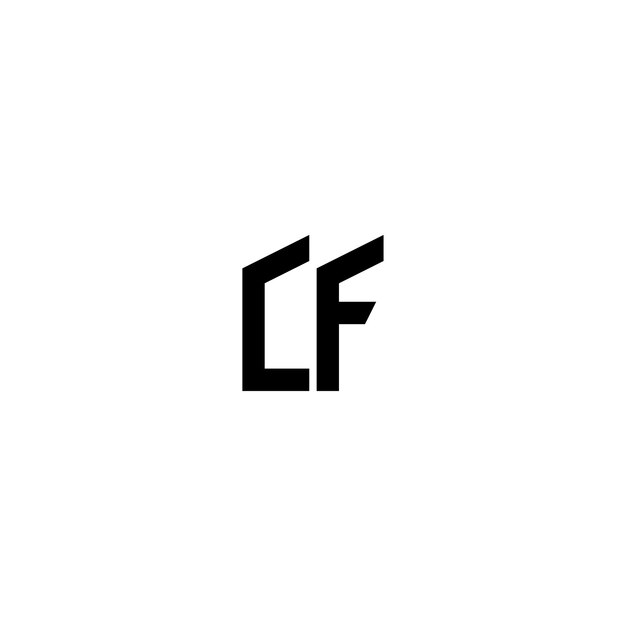 Vettore monogramma cf logo design lettera testo nome simbolo logotipo monocromatico carattere alfabetico logo semplice