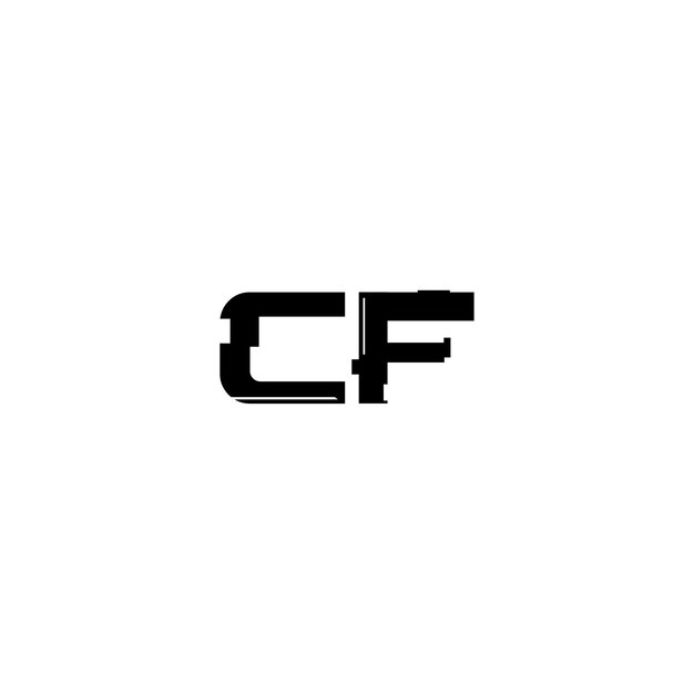 CF モノグラムロゴ デザイン文字 テキスト名 シンボル モノクロロゴタイプ アルファベット文字 シンプルロゴ